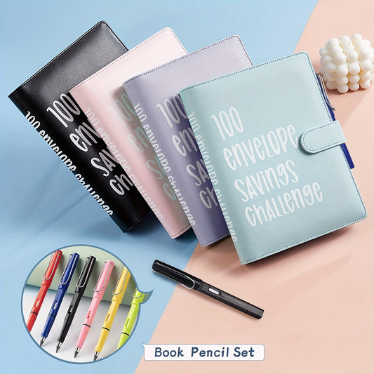 Take Control of Your Finances -100 Envelope Savings Challenge Book[Book+Pencil Set]