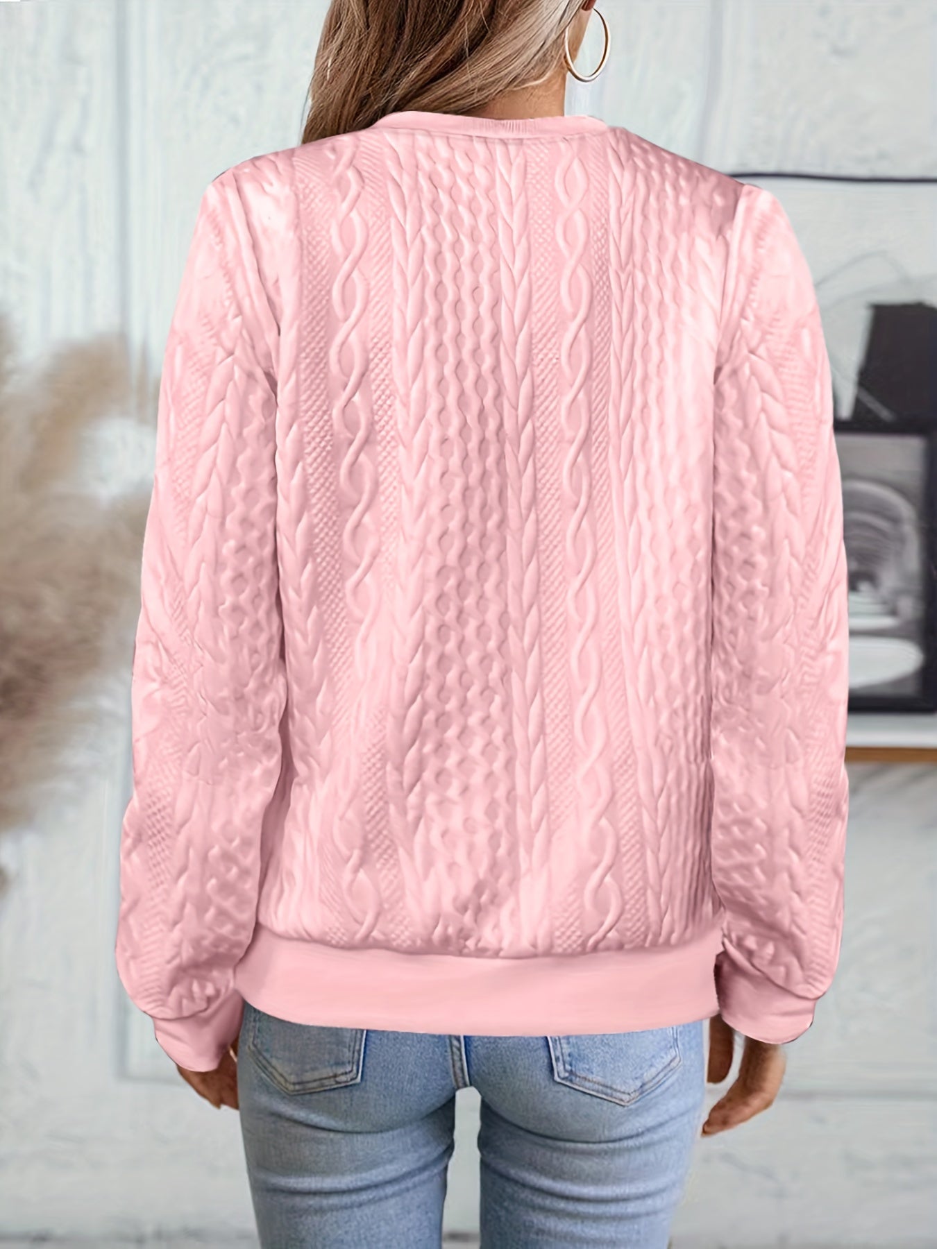 NEW! Textured Zipper Pullover Sweatshirt