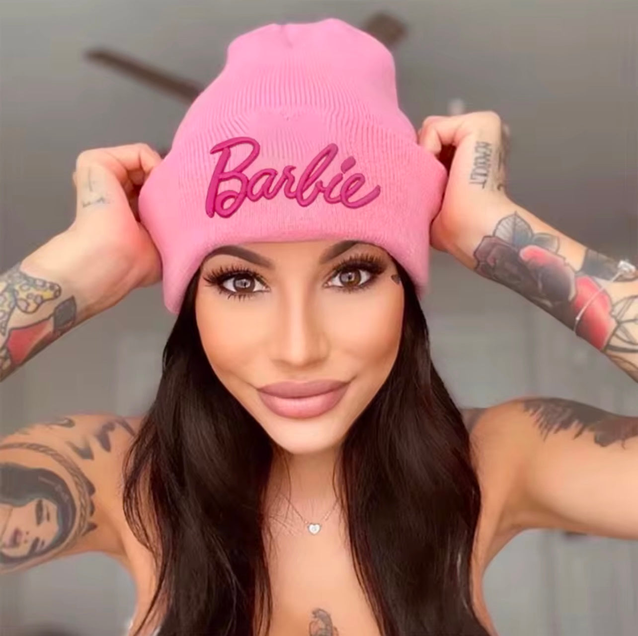 SUPER Cute Barbie Knitted Beanie