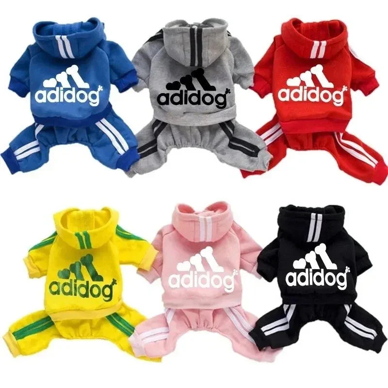 NEW! Stylish Adidog Dog Hoodie Tracksuit (Variety of Colors)