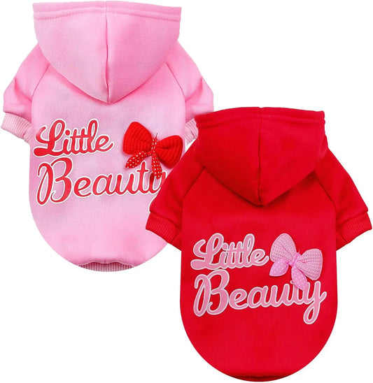 "Little Beauty" Fleece Lined Dog Hoodie