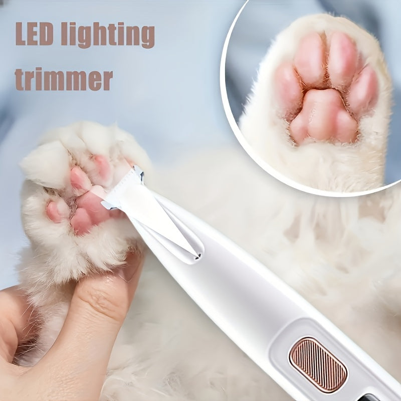 LED Pet Grooming Clipper Kit, USB Rechargeable Cordless Electric Silent Dog and Cat Razor