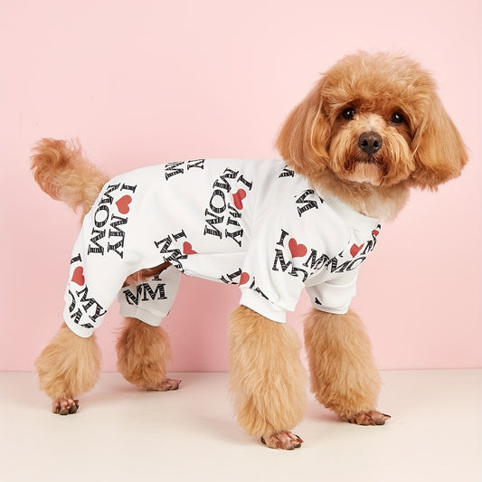 COZY  "I Love Mom, I Love Dad" Jumpsuit Pajamas