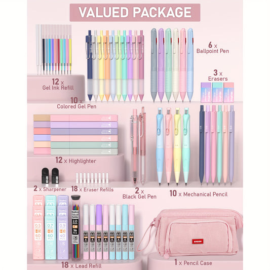 Aesthetic PROFESSIONAL 78pcs Stationary Supplies Set