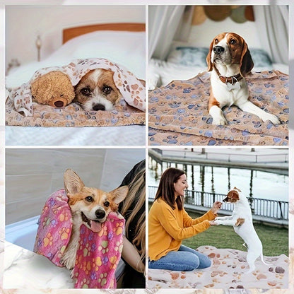 3-Pack Plush Pet Blankets for Dogs & Cats